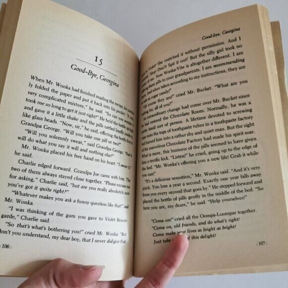 1988 Charlie and the Great Glass Elevator Paperback, Roald Dahl Vintage Kid Book - Picture 8 of 8